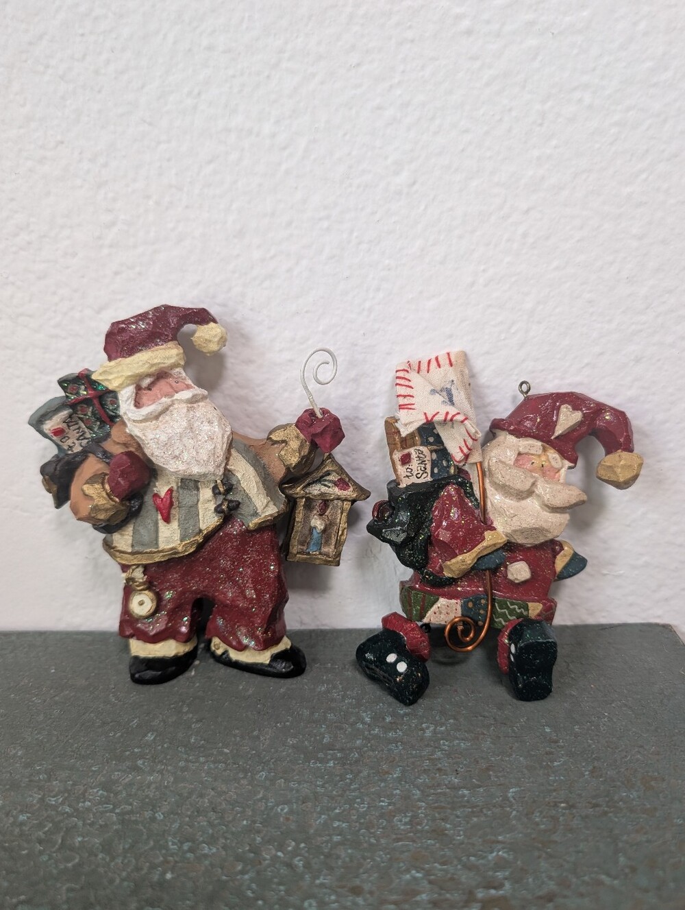 KURT S. ADLER Ornament and  Christmas  Village SNOWTOWN SANTA Figurine Lot of 2